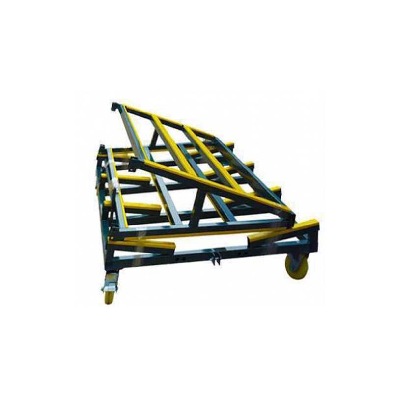 collapsible movable warehouse glass transportation rack with wheels 2