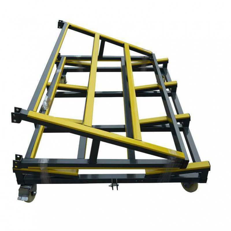 collapsible movable warehouse glass transportation rack with wheels 3