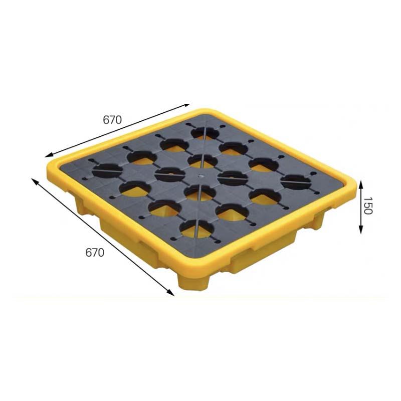 Anti-leakage HDPE plastic pallet for oil and chemicals containment 2