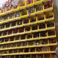 Plastic parts box shelf with different sizes and colors 2