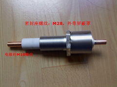 HV electrode for electron gun on vacuum coater