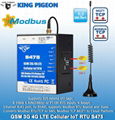 M2M Modem GPRS 3G 4G LTE Dual-Sim IoT RTU (8DIN,6AIN/PT100,4Relay,1TH,2RS485 4