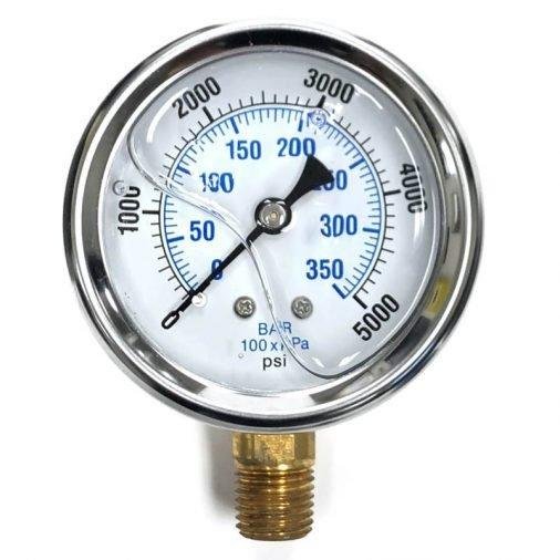 100MM DIAL FACE STEM MOUNT PRESSURE GAUGE WITH NPT CONNECTION 3