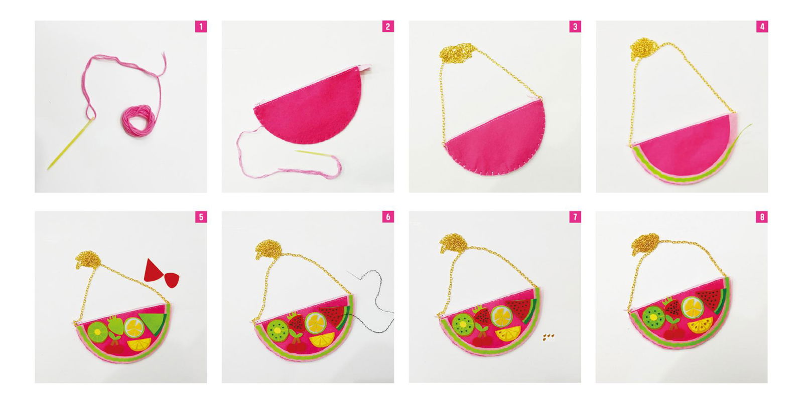 EASY WAY TO MAKE  FELT BAG-FRUIT BAG 4