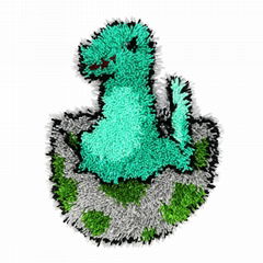 EASY WAY TO MAKE LATCH HOOK ART-DINO RUG