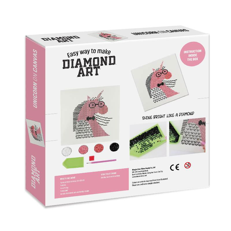 EASY WAY TO MAKE DIAMOND ART - UINCORN ON CANVAS  3