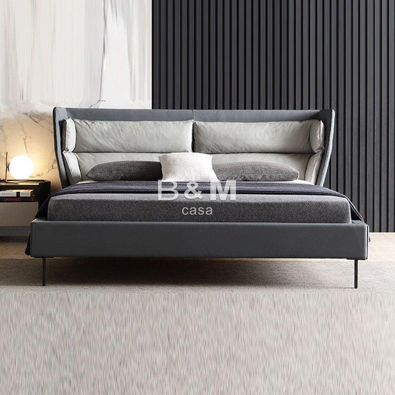 King Upholstered Bed   upholstered bed   kingsize leather beds  3
