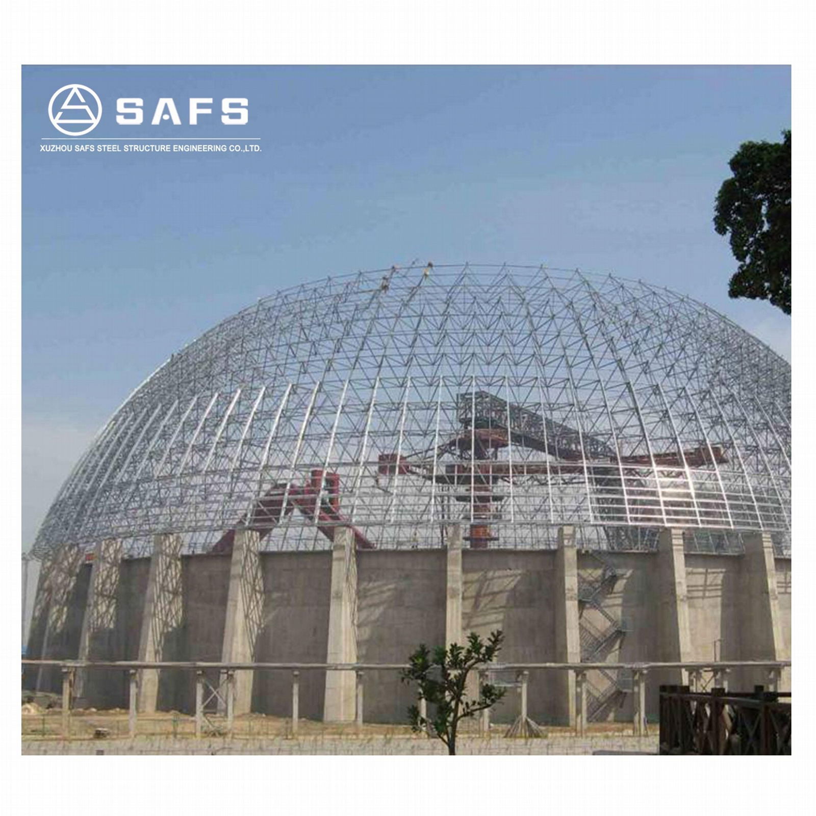 Prefabricated Steel Structure Dome Coal Storage Warehouse Building 3