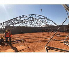 Large Span Space Frame Steel Structural Arch Roof Design Coal Storage Shed