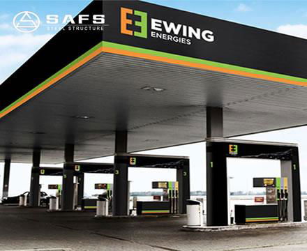 Easy Installation Steel Space Frame Petrol Station Canopy 5