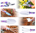  5 pcs Purple Steel Garden Tools Set Tote Bag Hand Gift 4