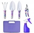  5 pcs Purple Steel Garden Tools Set Tote Bag Hand Gift 5