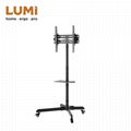 Low Cost Height Adjustable Mobile Steel TV Cart 2