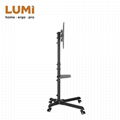 Low Cost Height Adjustable Mobile Steel TV Cart 3