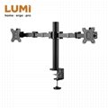 Dual Monitors Stand Affordable Steel Height Adjustable Wall Mount Monitor Arm 2