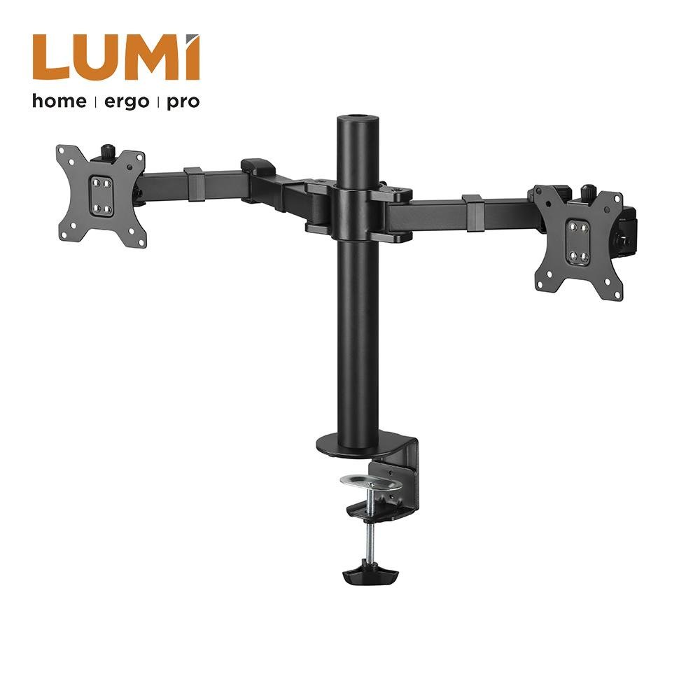 Dual Monitors Stand Affordable Steel Height Adjustable Wall Mount Monitor Arm 5