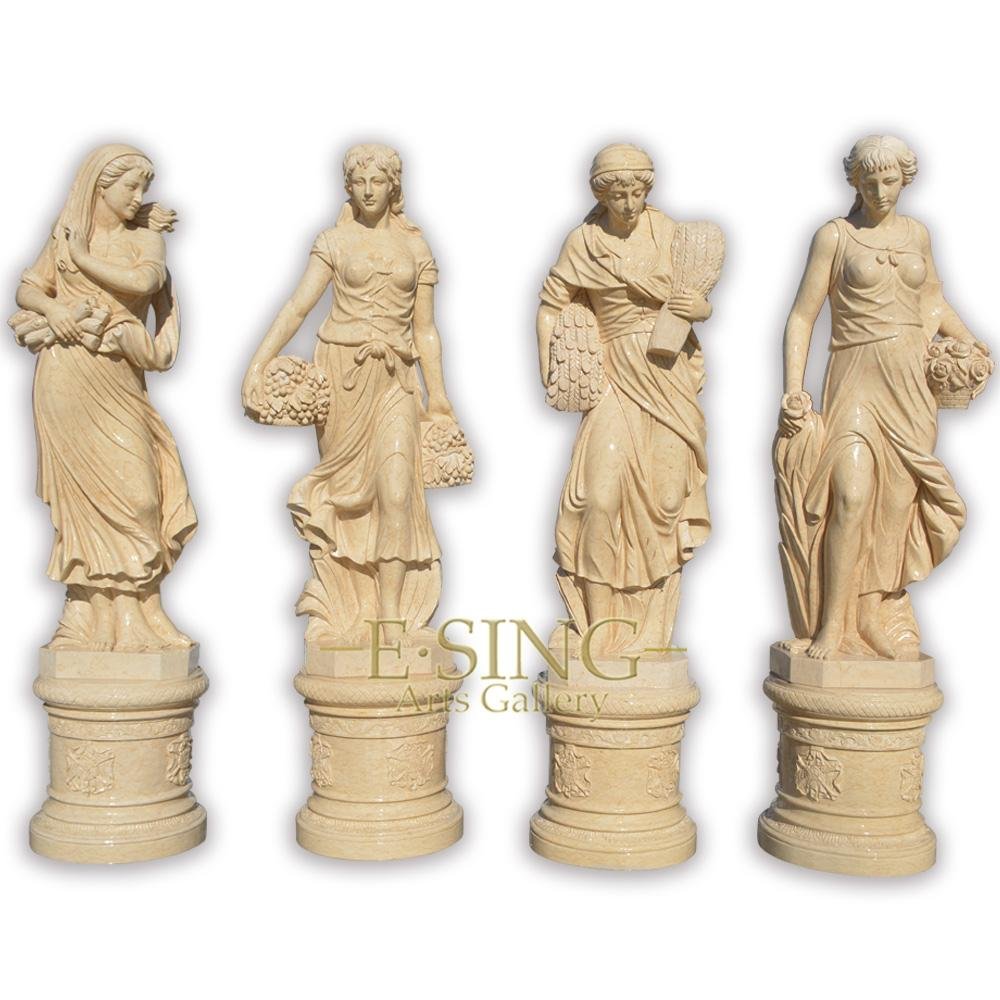 Natural White Marble Statue for Garden