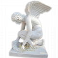 Natural marble graveyard statue  1