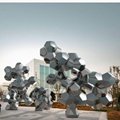 Big metal decoration stainless steel sculpture   4