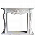 Natural White Marble fireplace for home 1