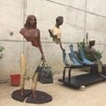 Garden decorative bronze lady sculpture for sales 4