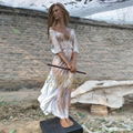 Garden decorative bronze lady sculpture for sales 1