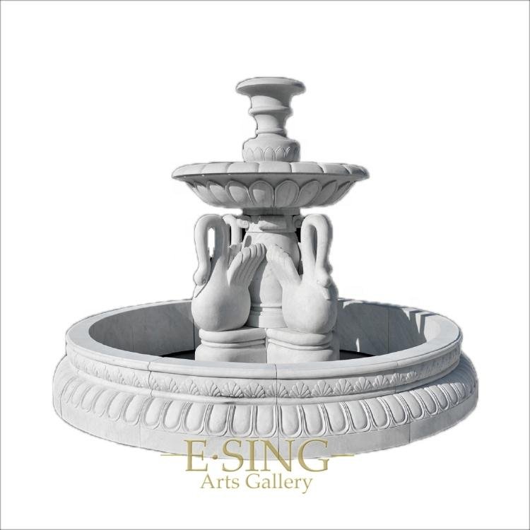 Natural hole stone fountain statue for sales 3
