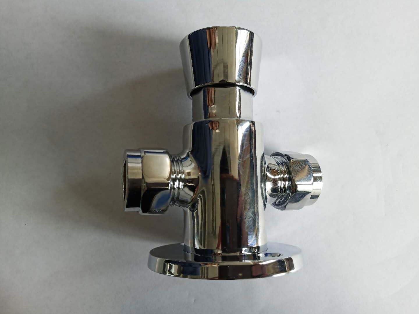 Time Delay Push Button Water Save Brass Chrome Plated Exposed Shower Valve 2