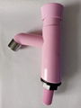 Delayed Self-closing Basin Pink Plastic Single Hole Bathroom Faucet 2