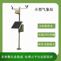 灵犀JL-03小型气象站百叶箱土壤温湿风速风向雨量传感器