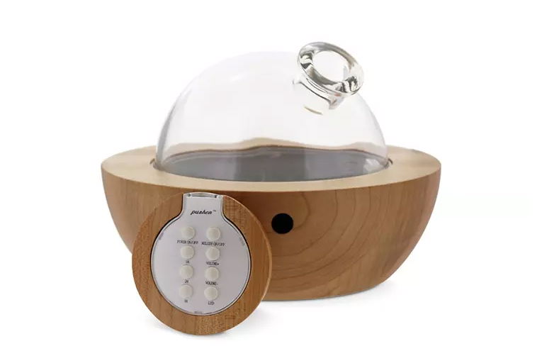 Ultrasonic humidifier aroma diffuser solid wood remote control