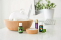 Ultrasonic humidifier aroma diffuser solid wood remote control