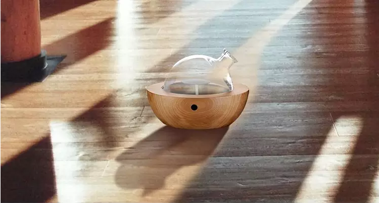 Ultrasonic humidifier aroma diffuser solid wood remote control 3