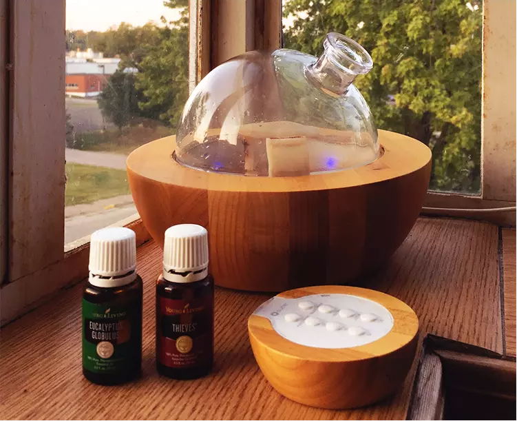 Ultrasonic humidifier aroma diffuser solid wood remote control 4