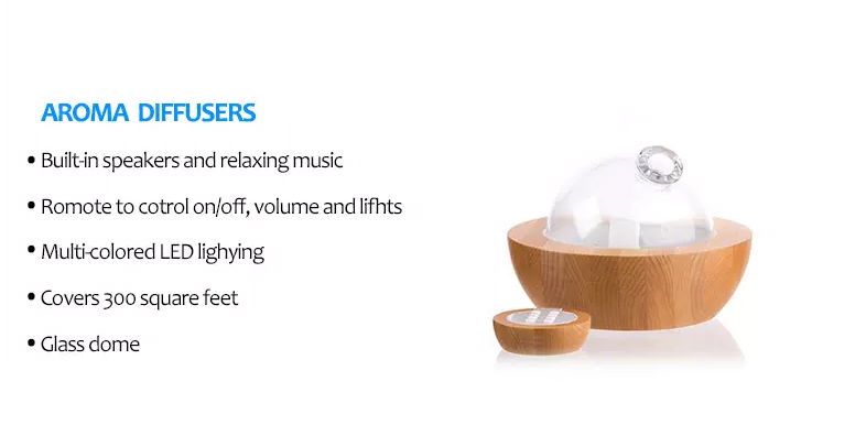 Ultrasonic humidifier aroma diffuser solid wood remote control 5