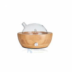 Essential oil diffuser nebulizer, waterless, bamboo base