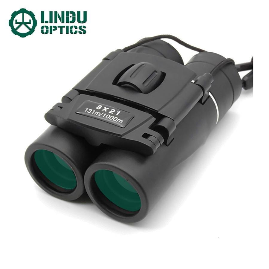 LINDU OPTICS cmpact and light weight mini 8X hunting army zoom binoculars 3