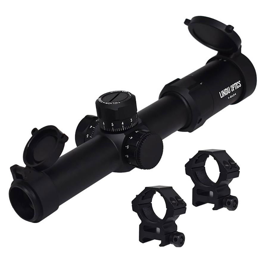 LINDU OPTICS low power 1-6x24 shockproof air gun rifle scope sfp hunting 2