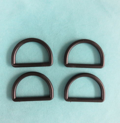 Webbing strap parts 25mm plastic D ring flat D shape buckle