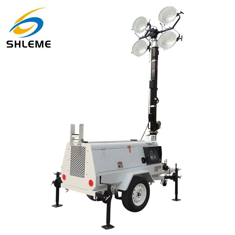 High quality construction mobile light tower led portable emergency light 