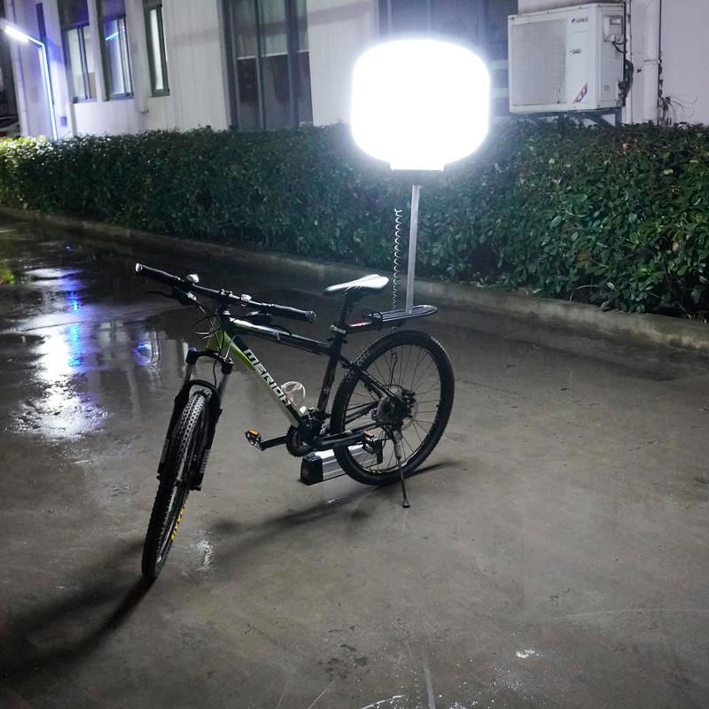 Outdoor portable bike led mobile inflatable balloon light tower easy to use 4