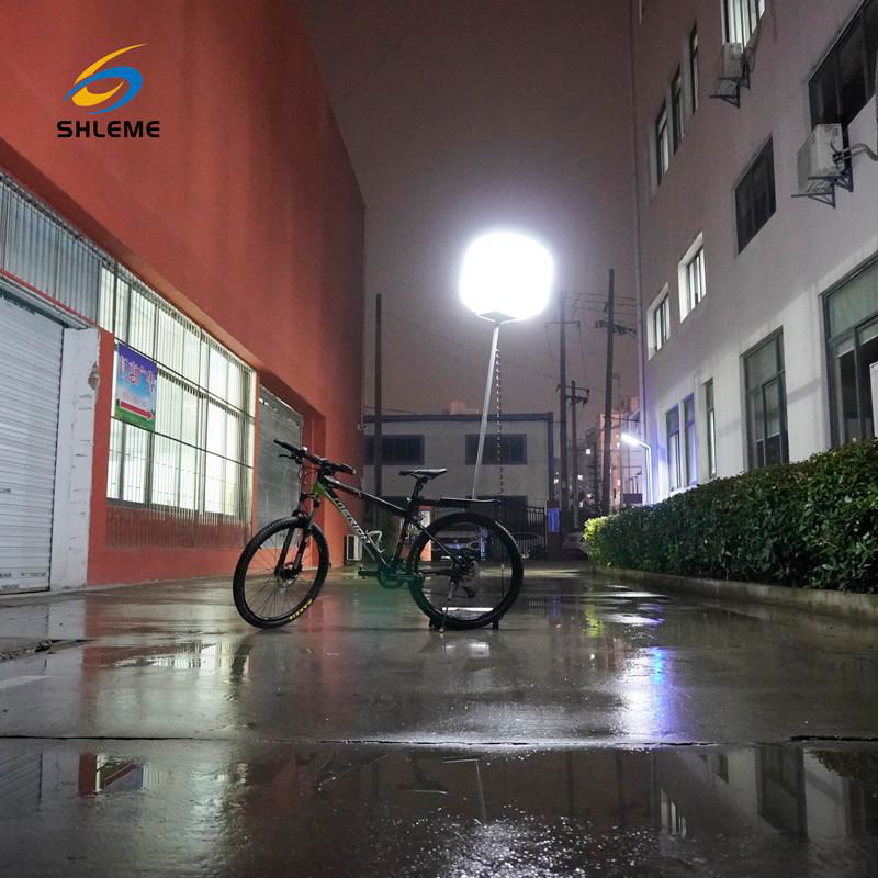 Outdoor portable bike led mobile inflatable balloon light tower easy to use 5