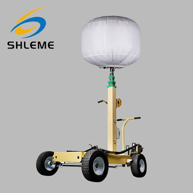 Outdoor industry use light tower hand push inflatable balloon lighting tower  3