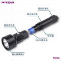 夜光nitesun新款专业潜水手电筒18650电池电量显示铝合金强光照明灯 4