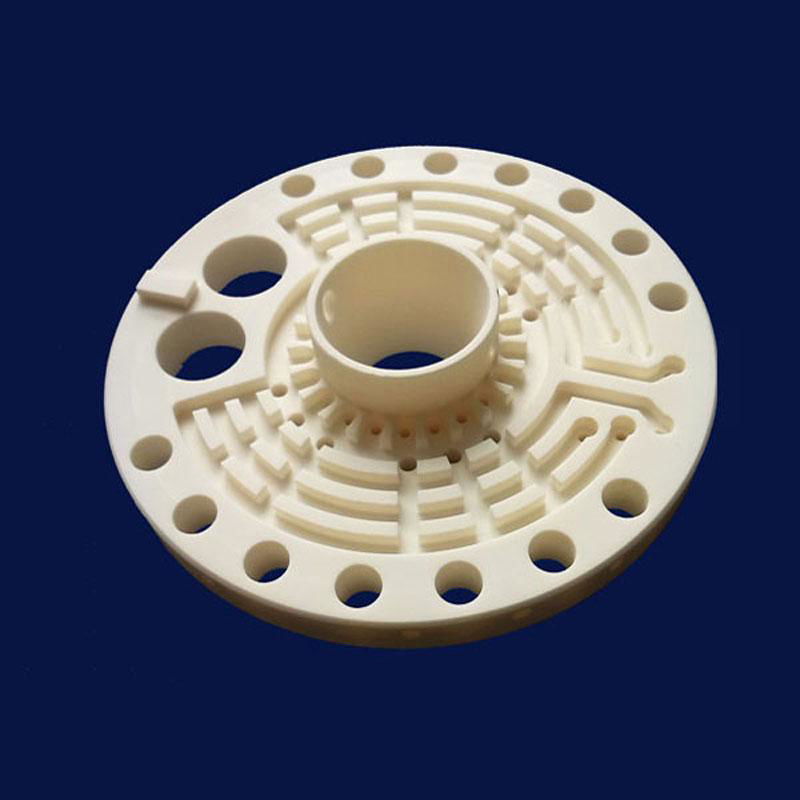 Industrial Machining Alumina Ceramic Flange Ceramic Insulator Polishing Surface 2