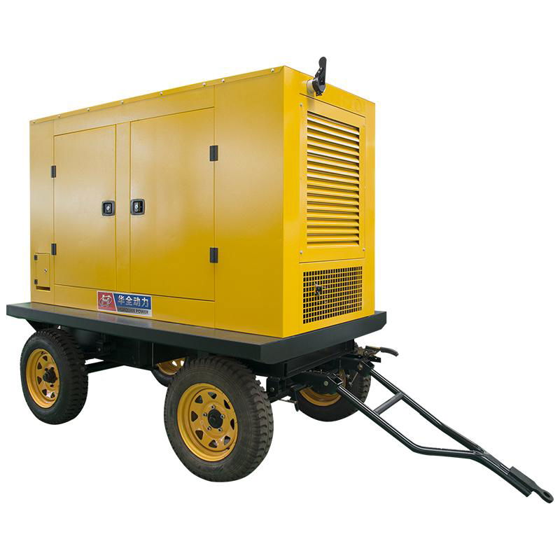 HUAQUAN 100kw Ricardo silent mobiel diesel generator set water cooling generator 2