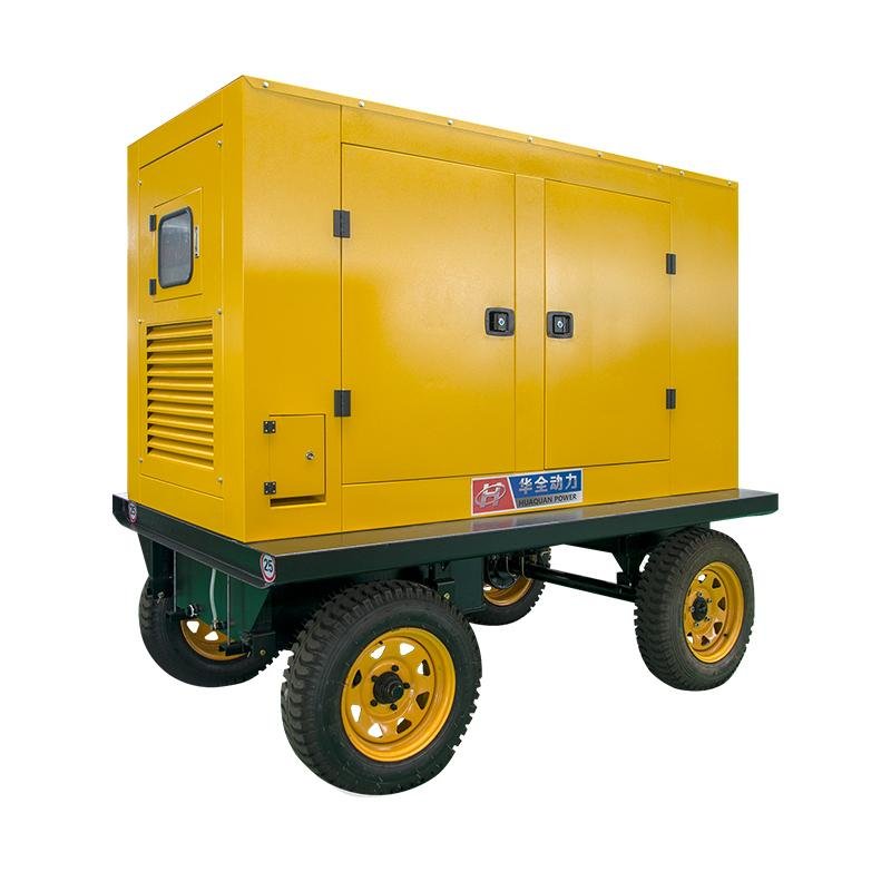 HUAQUAN 100kw Ricardo silent mobiel diesel generator set water cooling generator 5