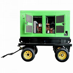 HUAQUAN small power 30kw mobile silent diesel genset for home use yuchai