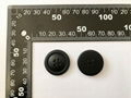 Top grade resin buttons 4-hole matt black color size 25mm