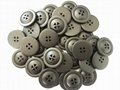 Top grade resin buttons 4-hole matt black color size 25mm
